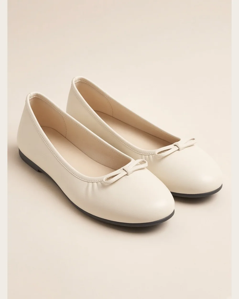Linden Court Flat in Ivory, Ballet Flats