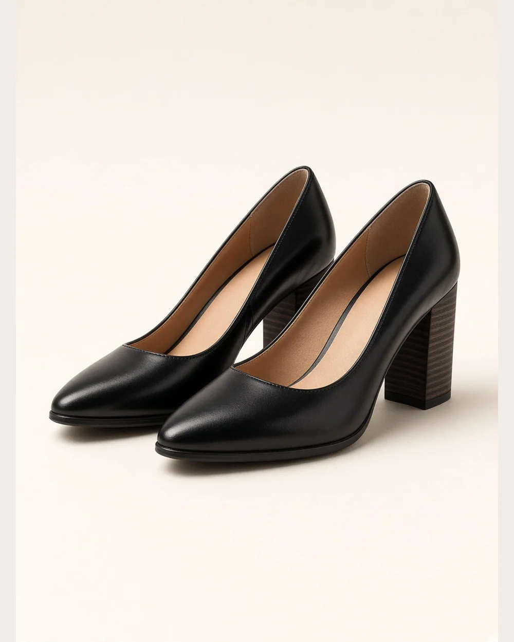 Meridian Block Pump in Black, Pumps